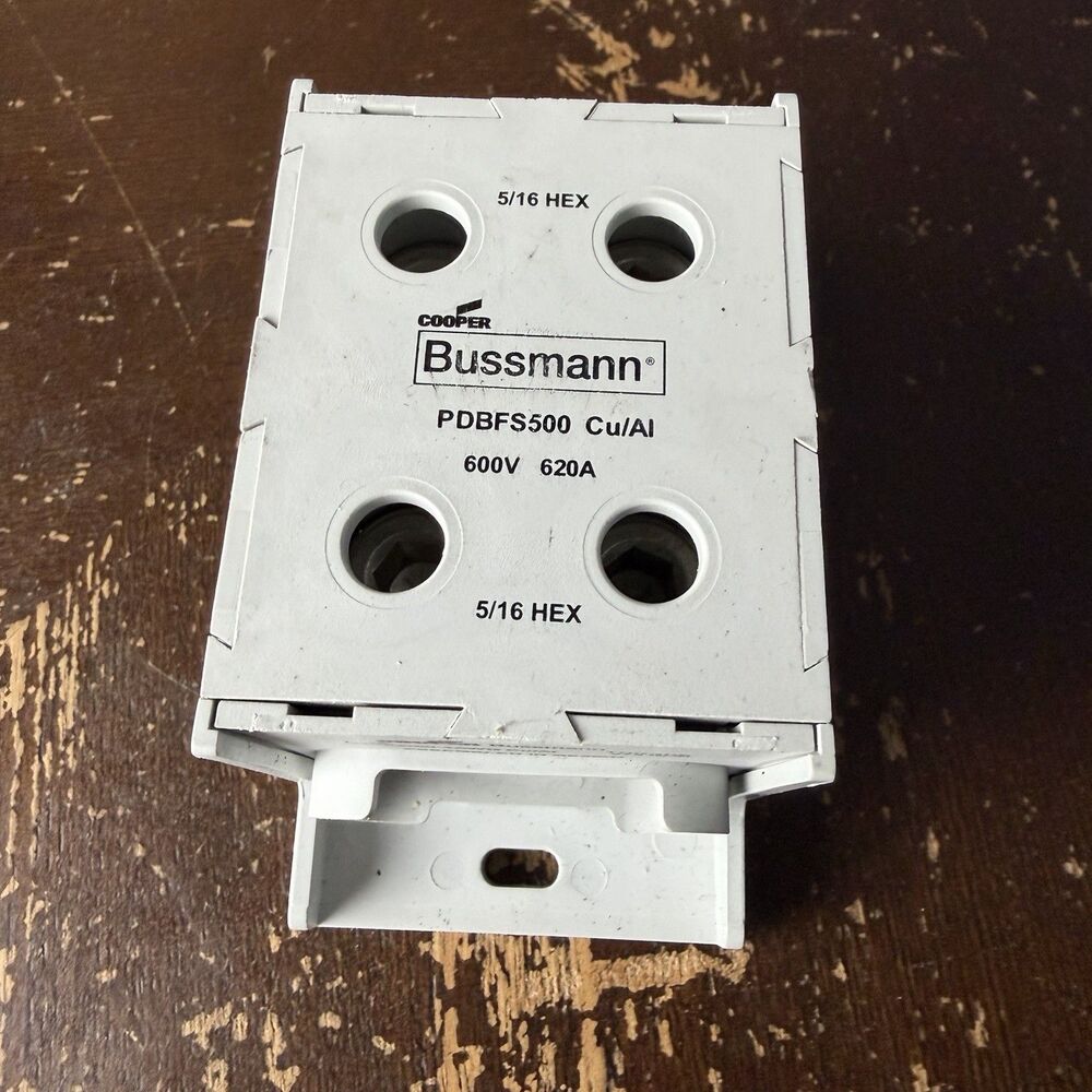 Cooper Bussmann PDBFS500 Power Distribution Block 600V 620A 350Kcmil AWG 5/16HEX